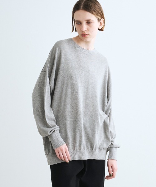 three dots(スリードッツ)の「【ラメニット】ルレックスセーター ルーズプルオーバー(ニット/セーター・レディース・ブラック/ベージュ/グレー・SMALL)」の3枚目の写真