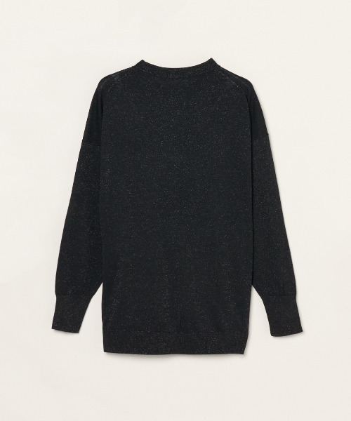 three dots(スリードッツ)の「【ラメニット】ルレックスセーター ルーズプルオーバー(ニット/セーター・レディース・ブラック/ベージュ/グレー・SMALL)」の4枚目の写真