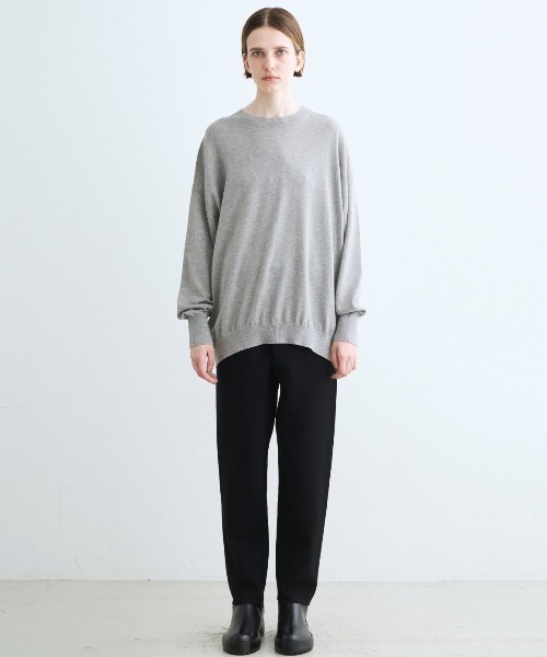 three dots(スリードッツ)の「【ラメニット】ルレックスセーター ルーズプルオーバー(ニット/セーター・レディース・ブラック/ベージュ/グレー・SMALL)」の11枚目の写真