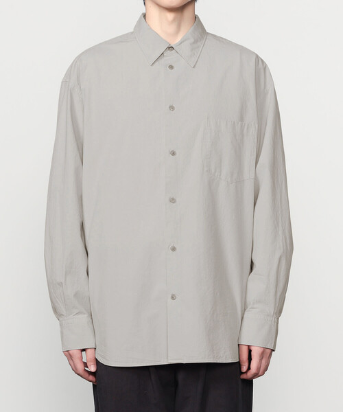 ORCIVAL（オーシバル）の「ORCIVAL | ガーメントダイ レギュラーカラーシャツ MEN（シャツ/ブラウス・メンズ・ブルー系その他/ブラック/ライトグレー・4/5）」の18枚目の写真