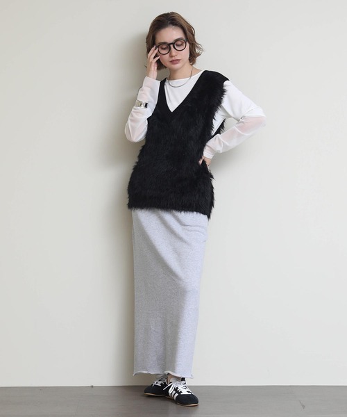 新品タグ付き グレディブリリアン Re Fiina カーリングファーニット