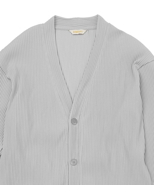 SOMEDIFF（サムディフ）の「プリーツカーディガン メンズ 黒 ブラック グレー カーキ（カーディガン/ボレロ・メンズ・グレー/ブラック/カーキ・M/L/XL）」の16枚目の写真