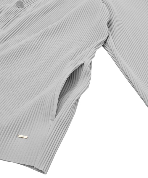 SOMEDIFF（サムディフ）の「プリーツカーディガン メンズ 黒 ブラック グレー カーキ（カーディガン/ボレロ・メンズ・グレー/ブラック/カーキ・M/L/XL）」の18枚目の写真