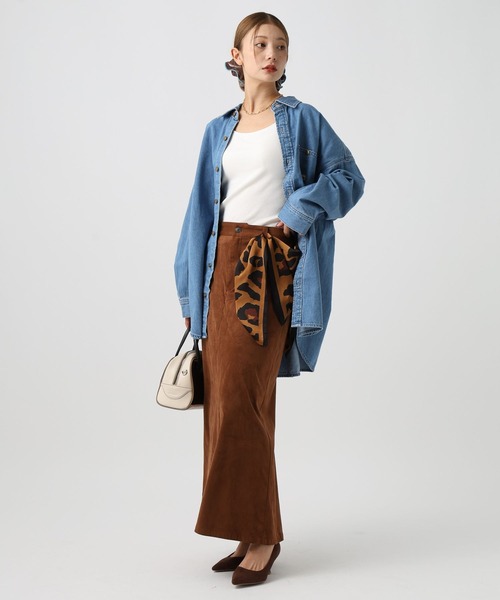 BAYFLOW(ベイフロー)の「70×70 レオパードスカーフ(バンダナ/スカーフ・レディース・ホワイト/ブラウン・FREE)」の7枚目の写真