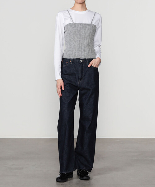 UNFIL（アンフィル）の「UNFIL | ロイヤルベビーアルパカ ランダムリブキャミソール WOMEN（ニット/セーター・レディース・グレー/グリーン系その他・1）」の5枚目の写真