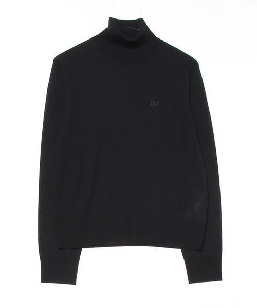 DSQUARED2(ディースクエアード)の「D2 Wool Turtleneck Pullover/0252(ニット/セーター・レディース・ブラック/バーガンディー・XS/S)」の2枚目の写真