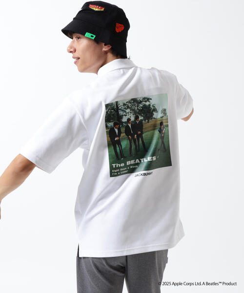 Jack Bunny!!(ジャックバニー)の「【Jack Bunny!!】【The BEATLES ×Jack Bunny!!】メッシュ天竺半袖ポロシャツ(ポロシャツ・メンズ・ホワイト/グリーン/ブラック・MEDIUM/LARGE/X-LARGE)」の2枚目の写真