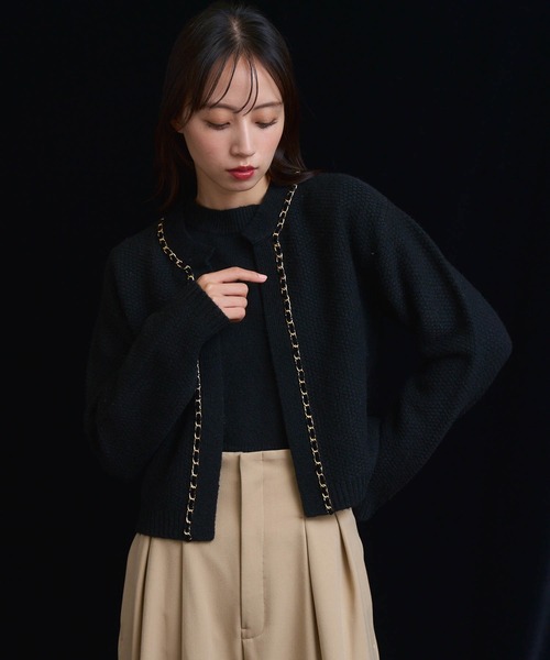 セール】【販路限定カラーあり】チェーンブレードニットアンサンブル