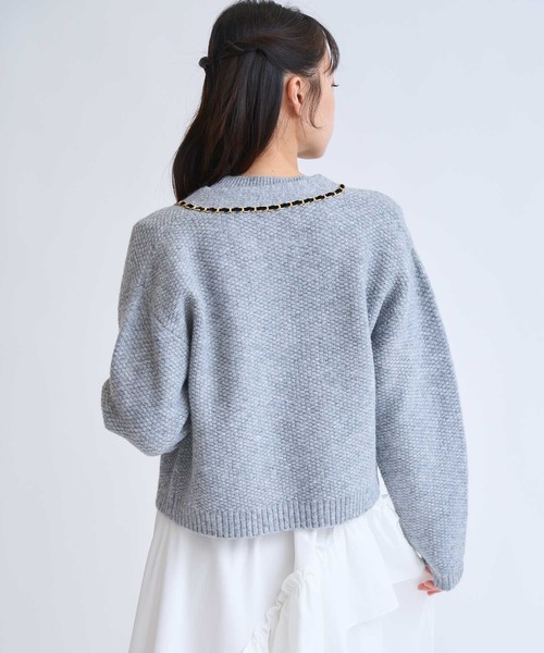 NOELA(ノエラ)の「【販路限定カラーあり】チェーンブレードニットアンサンブル(カーディガン/ボレロ・レディース・ベージュ/ブラック/オフホワイト/グレー・フリー)」の21枚目の写真