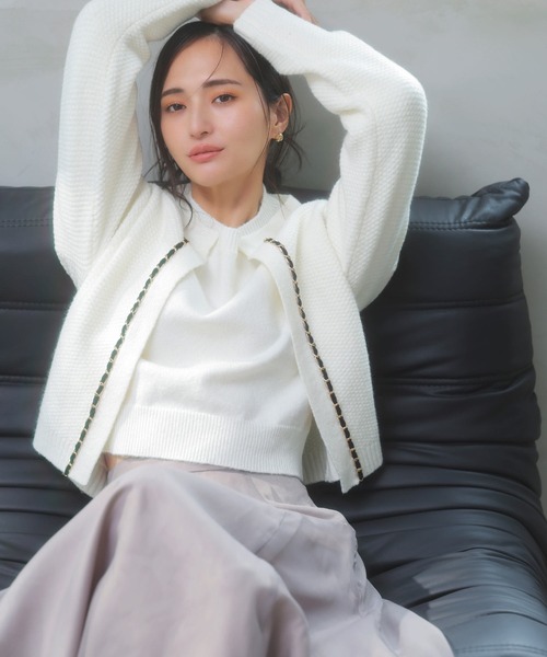 セール】【販路限定カラーあり】チェーンブレードニットアンサンブル