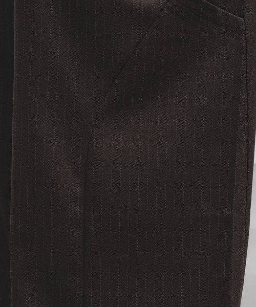 Adoon plain(アドーンプレーン)の「Side Layered Pinstripe Wide Slacks / サイドレイヤードピンストライプワイドスラックス(スラックス・メンズ・ブラウン/ブラック・LARGE/MEDIUM/SMALL)」の15枚目の写真