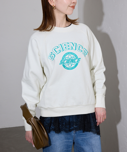 【新品希少】SLOBE IENA HANTEX 別注　スウェット　カレッジロゴ HANTEX/ハンテックス SLOBE別注 スウェット（Tシャツ/カットソー