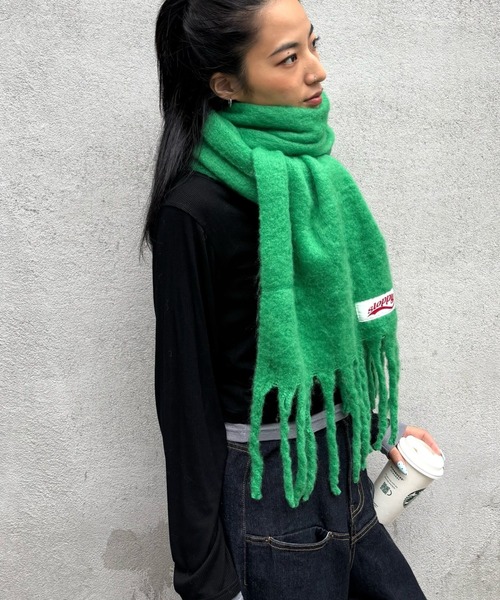 WHO'S WHO gallery（フーズフーギャラリー）の「SLOPPY ASSORTED MUFFLER（マフラー・レディース・スカイブルー/ブラック系その他/グレー/ブルー/グリーン系その他/イエロー/オレンジ/ベージュ系その他/グリーン・FREE）」の12枚目の写真