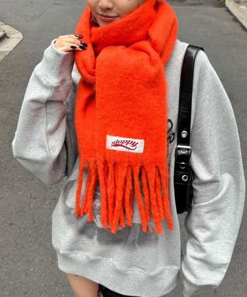 WHO'S WHO gallery（フーズフーギャラリー）の「SLOPPY ASSORTED MUFFLER（マフラー・レディース・スカイブルー/ブラック系その他/グレー/ブルー/グリーン系その他/イエロー/オレンジ/ベージュ系その他/グリーン・FREE）」の22枚目の写真