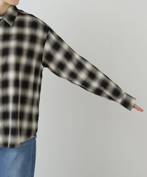 【2025SS】FRAMeWORK オンブレーチェックシャツ オンブレチェックシャツ（シャツ／ブラウス）｜FRAMeWORK