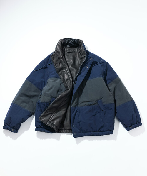 セール】NAUTICA/ノーティカ フェイクレザー×ナイロン リバーシブル