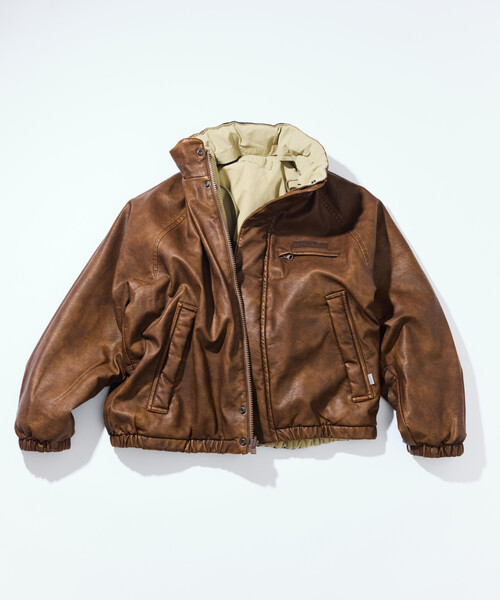 セール】NAUTICA/ノーティカ フェイクレザー×ナイロン リバーシブル