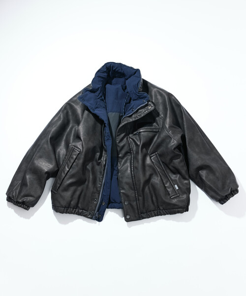 セール】NAUTICA/ノーティカ フェイクレザー×ナイロン