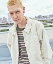 NIKE(iCL)̃iCL X|[cEFA Nu Y nCpC t[X R[` WPbg / Nike Sportswear Club Men's High-Pile Fleece Coaches Jacket HV1430-297 Light Khaki(u])