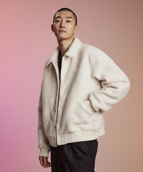 NIKE(ナイキ)の「ナイキ スポーツウェア クラブ メンズ ハイパイル フリース コーチ ジャケット / Nike Sportswear Club Men's High-Pile Fleece Coaches Jacket HV1430-297 Light Khaki(ブルゾン・メンズ・ブラウン系その他2・S/M/L/XL/2XL)」の1枚目の写真