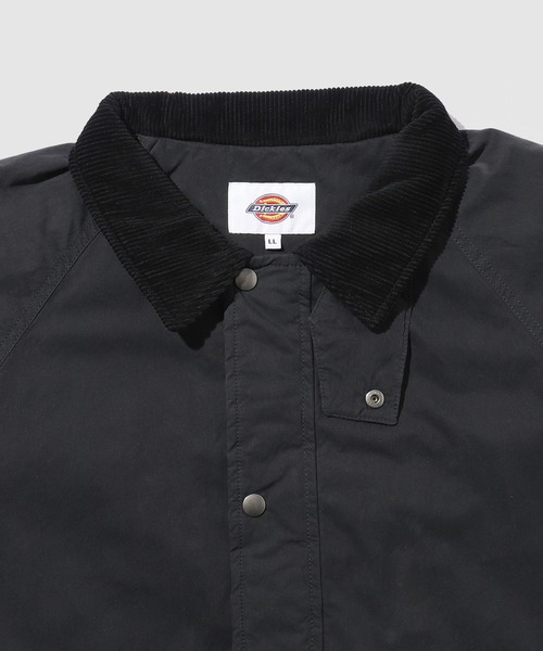 Dickies(ディッキーズ)の「Dickies 襟コーデュロイ切り替え 薄中綿 ワークジャケット(ミリタリージャケット・メンズ・ブラック/カーキ・M/L/XL)」の3枚目の写真