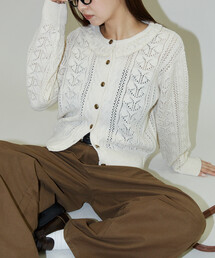 希少☆トリココムデギャルソン かぎ編み ニット カーディガン ボレロ 2025年最新】tricot COMME des GARCONS レディース カーディガン