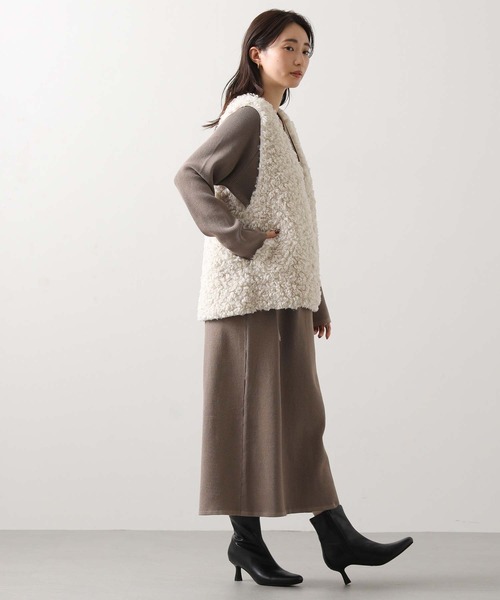 Gready Brilliant(グレディブリリアン)の「VネックリブニットOワンピ(ワンピース・レディース・モカ/ブラック・38)」の21枚目の写真