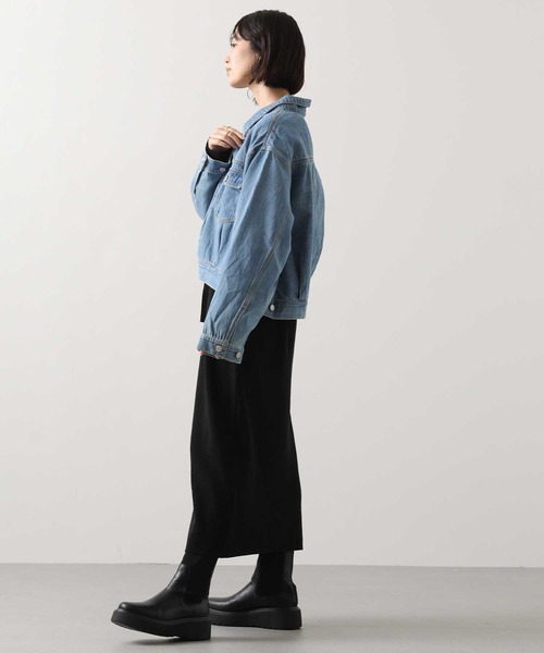 Gready Brilliant(グレディブリリアン)の「VネックリブニットOワンピ(ワンピース・レディース・モカ/ブラック・38)」の6枚目の写真