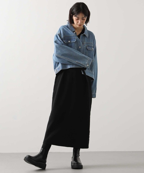 Gready Brilliant(グレディブリリアン)の「VネックリブニットOワンピ(ワンピース・レディース・モカ/ブラック・38)」の12枚目の写真