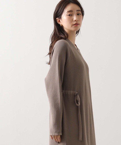 Gready Brilliant(グレディブリリアン)の「VネックリブニットOワンピ(ワンピース・レディース・モカ/ブラック・38)」の17枚目の写真
