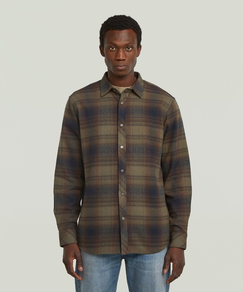 G-STAR(ジースター)の「Clean Regular Shirt/レギュラーフランネルチェックシャツ(シャツ/ブラウス・メンズ・チェック・LARGE/SMALL/X-LARGE/X-SMALL/MEDIUM)」の1枚目の写真