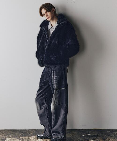 tk.TAKEO KIKUCHI（ティーケータケオキクチ）の「ミックスフェイクファーブルゾン（ブルゾン・メンズ・ブラウン系その他/ブラック/ダークブラウン・02/01/03）」の5枚目の写真