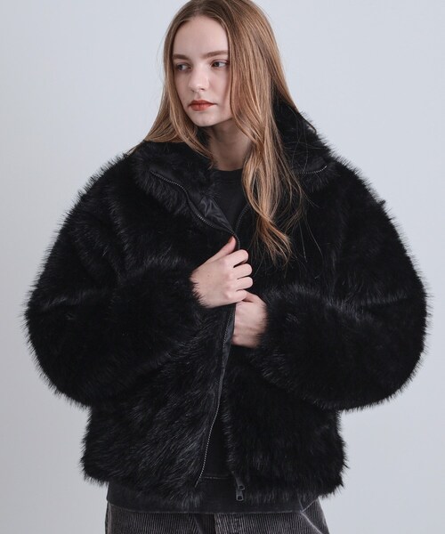 tk.TAKEO KIKUCHI（ティーケータケオキクチ）の「ミックスフェイクファーブルゾン（ブルゾン・メンズ・ブラウン系その他/ブラック/ダークブラウン・02/01/03）」の11枚目の写真