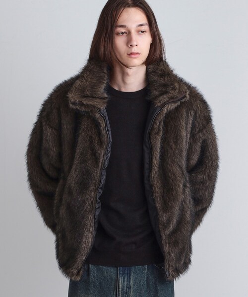 tk.TAKEO KIKUCHI（ティーケータケオキクチ）の「ミックスフェイクファーブルゾン（ブルゾン・メンズ・ブラウン系その他/ブラック/ダークブラウン・02/01/03）」の14枚目の写真