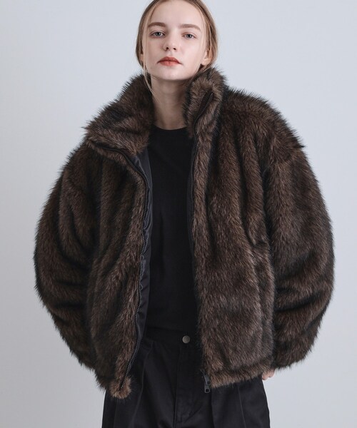 tk.TAKEO KIKUCHI（ティーケータケオキクチ）の「ミックスフェイクファーブルゾン（ブルゾン・メンズ・ブラウン系その他/ブラック/ダークブラウン・02/01/03）」の18枚目の写真