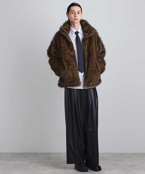 tk.TAKEO KIKUCHI（ティーケータケオキクチ）の「ミックスフェイクファーブルゾン（ブルゾン・メンズ・ブラウン系その他/ブラック/ダークブラウン・02/01/03）」の22枚目の写真