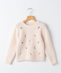 SHIPS（シップス）の「SHIPS KIDS:100～130cm /〈洗濯機可能〉シャギー エンブロイダリー ニット（ニット/セーター・キッズ）」