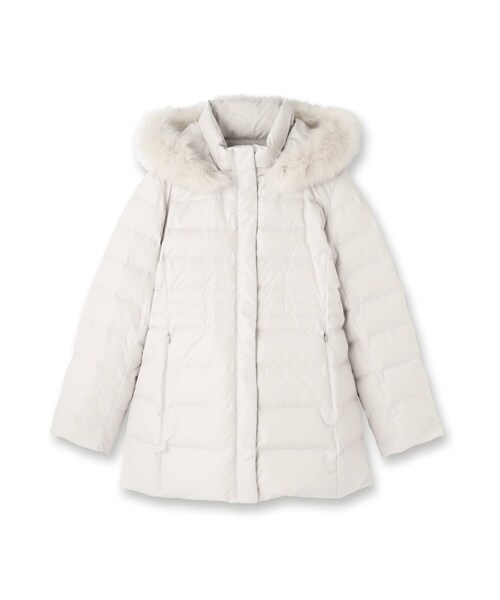 UNTITLED（アンタイトル）の「【はっ水機能/フード取り外し可】ミディダウンコート（ダウンジャケット/コート・レディース・ライトグレー/ネイビー/ブラック/ライトベージュ・00/01/02/03/04/42/44/46/48/50）」の5枚目の写真