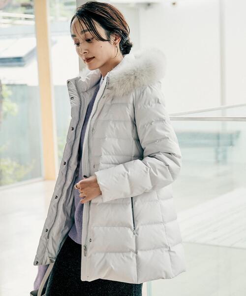 セール】【はっ水機能/フード取り外し可】ミディダウンコート（ダウン