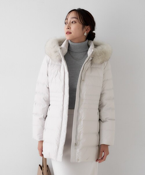 セール】【はっ水機能/フード取り外し可】ミディダウンコート（ダウン