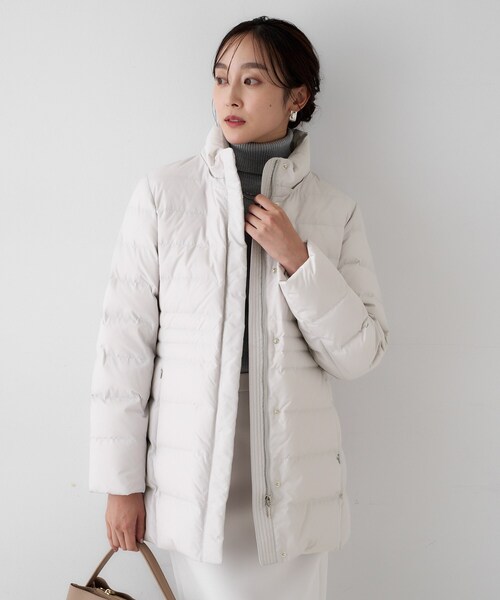 セール】【はっ水機能/フード取り外し可】ミディダウンコート（ダウン