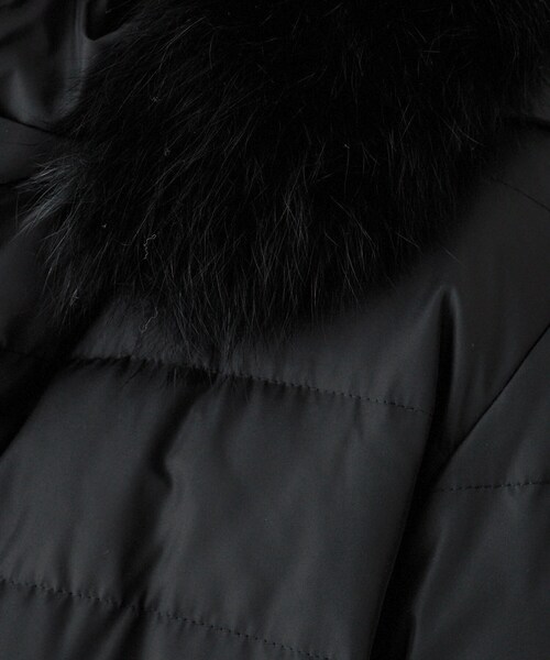 UNTITLED（アンタイトル）の「【はっ水機能/フード取り外し可】ミディダウンコート（ダウンジャケット/コート・レディース・ライトグレー/ネイビー/ブラック/ライトベージュ・00/01/02/03/04/42/44/46/48/50）」の20枚目の写真