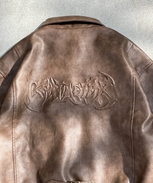 centimeter(センチメーター)の「Fake leather flight jacket(ブルゾン・メンズ・ブラウン・MEDIUM/LARGE)」の12枚目の写真