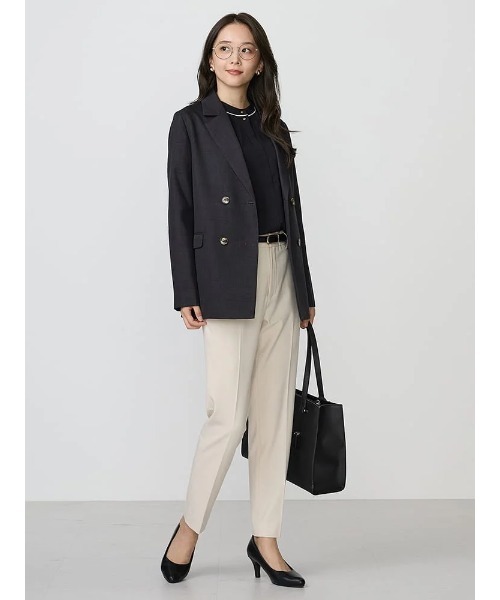 Perfect Suit FActory（パーフェクトスーツファクトリー）の「レディスソフトスーツ　ダブルジャケット　無地　グレー/ブラウン/ネイビー（テーラードジャケット・レディース・ネイビー/ダークブラウン/チャコールグレー・S/M/L/SS）」の16枚目の写真