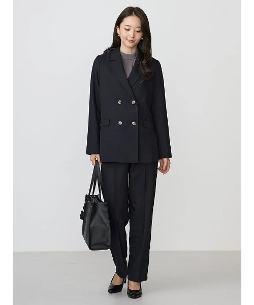 Perfect Suit FActory（パーフェクトスーツファクトリー）の「レディスソフトスーツ　ダブルジャケット　無地　グレー/ブラウン/ネイビー（テーラードジャケット・レディース・ネイビー/ダークブラウン/チャコールグレー・S/M/L/SS）」の6枚目の写真