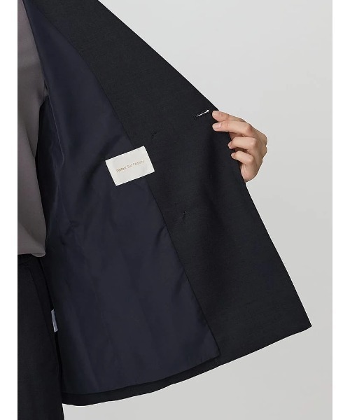 Perfect Suit FActory（パーフェクトスーツファクトリー）の「レディスソフトスーツ　ダブルジャケット　無地　グレー/ブラウン/ネイビー（テーラードジャケット・レディース・ネイビー/ダークブラウン/チャコールグレー・S/M/L/SS）」の12枚目の写真