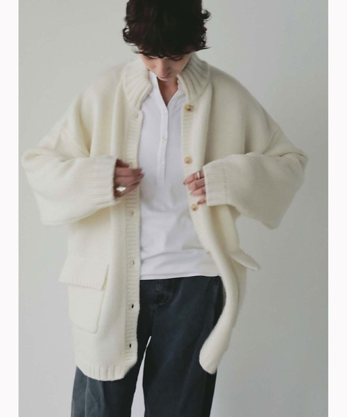 HER.（ハー）の「コットンヘンリーネックプルオーバー（Tシャツ/カットソー・レディース・ブラック/オフホワイト・フリー）」の10枚目の写真