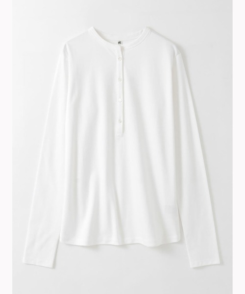 HER.（ハー）の「コットンヘンリーネックプルオーバー（Tシャツ/カットソー・レディース・ブラック/オフホワイト・フリー）」の17枚目の写真