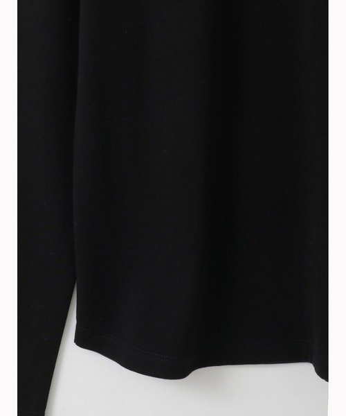 HER.（ハー）の「コットンヘンリーネックプルオーバー（Tシャツ/カットソー・レディース・ブラック/オフホワイト・フリー）」の15枚目の写真