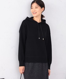 フード付きニット
